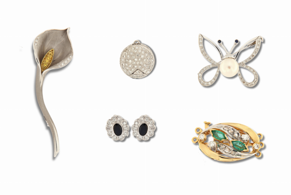 Exkluzivni nakit: broševi, ogrlice i minđuše od zlata - Detalji - Sud br. 1 u A Korunji - Prodaja 3
