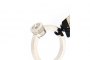 Bague Or Blanc 18 Carats - Diamant 0,44 ct - Ourlet 0,08 ct 1