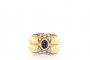 18 Carat Yellow Gold Ring - Diamonds and Sapphire 3