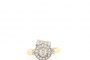 18 Carat Yellow Gold Ring - Diamonds Rosette 0.44 ct 1