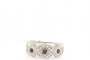 Anillo de Oro Blanco 18 Quilates - Diamantes Blancos y negros 1