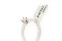 18 Carat White Gold Ring - Diamond 0.15 ct - Diamonds 0.01 ct 3