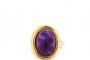 Bague Or Jaune 18 Carats - Cabochon Amatista 1