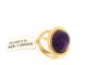 Bague Or Jaune 18 Carats - Cabochon Amatista 2