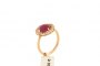 Bague Or Rose 18 Carats - Diamants 0,18 ct - Ruby 3