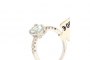 Anillo de Oro Blanco 18 Quilates - Diamantes 0,12 ct  y Aguamarina 2