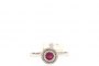 Bague Or Blanc 18 Carats - Diamants 0,15 ct et Rubis 3