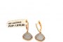 18 Carat  Rose Gold Earrings - 0.39 ct Diamonds - Moonstone 1