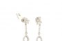 18 Carat White Gold Earrings - Diamonds 0.12 ct - 0.56 ct - 0.70 ct 2