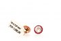 18 Carat Rose Gold Earrings - Topaz 2.82 ct - Rubies 1 ct 2