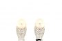18 Carat White Gold Earrings - Diamonds - Pearl 1