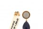 18 Carat Yellow Gold Earrings - Moonstone - Blue Sapphire 2