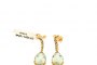 18 Carat Yellow Gold Earrings - Diamonds - Prasiolite 3