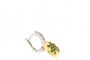 18 Carat White Gold Earrings and Yellow Gold - Diamonds 0.09 ct - Tsavorite 3
