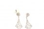 18 Carat White Gold Earrings - Diamonds 0.11 ct 2