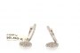 18 Carat White Gold Earrings - Diamonds 0.17 ct - 0.08 ct 1