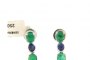 18 Carat White Gold Earrings - Emerald and Sapphire 1