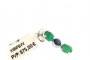 18 Carat White Gold Earrings - Emerald and Sapphire 2