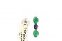 18 Carat White Gold Earrings - Emerald and Sapphire 3