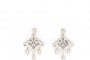 18 Carat White Gold Earrings - Diamonds 0.07 ct 1