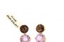 18 Carat Yellow Gold Earrings - Topaz and Amethyst 1