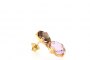 18 Carat Yellow Gold Earrings - Topaz and Amethyst 3