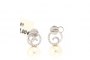 18 Carat White Gold Earrings - Diamonds 0.16 ct - Pearl 1