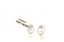 18 Carat White Gold Earrings - Diamonds 0.16 ct - Pearl 2