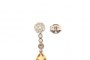 18 Carat White Gold Earrings - Diamonds - Citrine Quartz 2