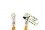 18 Carat White Gold Earrings - Diamonds - Citrine Quartz 3