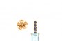 Boucles d'Oreilles Or Jaune 18 Carats - Topaze - Saphir Bleu 2