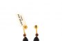 18 Carat Yellow Gold Earrings - Ruby - Onyx 1