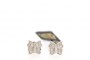 18 Carat White Gold Earrings - Diamonds 0.16 ct 1