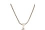 Platinum Necklace with Pendant - Coral - Diamonds 2