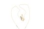 Yellow Gold Chain Necklace - Pearl 1
