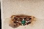 18 Carat Yellow Gold Ring - Diamonds - Emerald 1