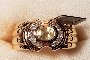 Zlato prstan 18 karatov - diamanti - rumeni safir 1