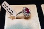 Bague Or Blanc 18 Carats - Diamants 0,23 ct - Rubis 1,04 ct 2