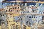 Ambrogio Lorenzetti - Efectele unei bune guvernări în oraș - Print Off-Set pe Pânză de Bumbac 6