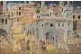 Ambrogio Lorenzetti - Effets du Bon Gouvernement en ville - Impression Offset sur Toile de Coton 1