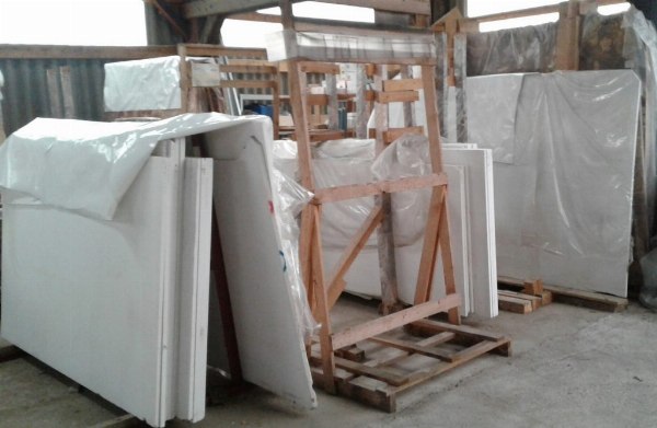 Marble and Limestone Tiles - White Sivec Marble Slabs