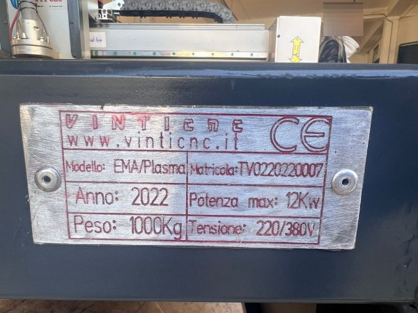 Плазмена рязачка Vinti CNC - инструментални стоки от лизинг - Продажба 2